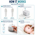 Happy Breathing Baby Nasal Aspirator | 3 Suction Levels